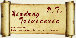 Miodrag Trivičević vizit kartica